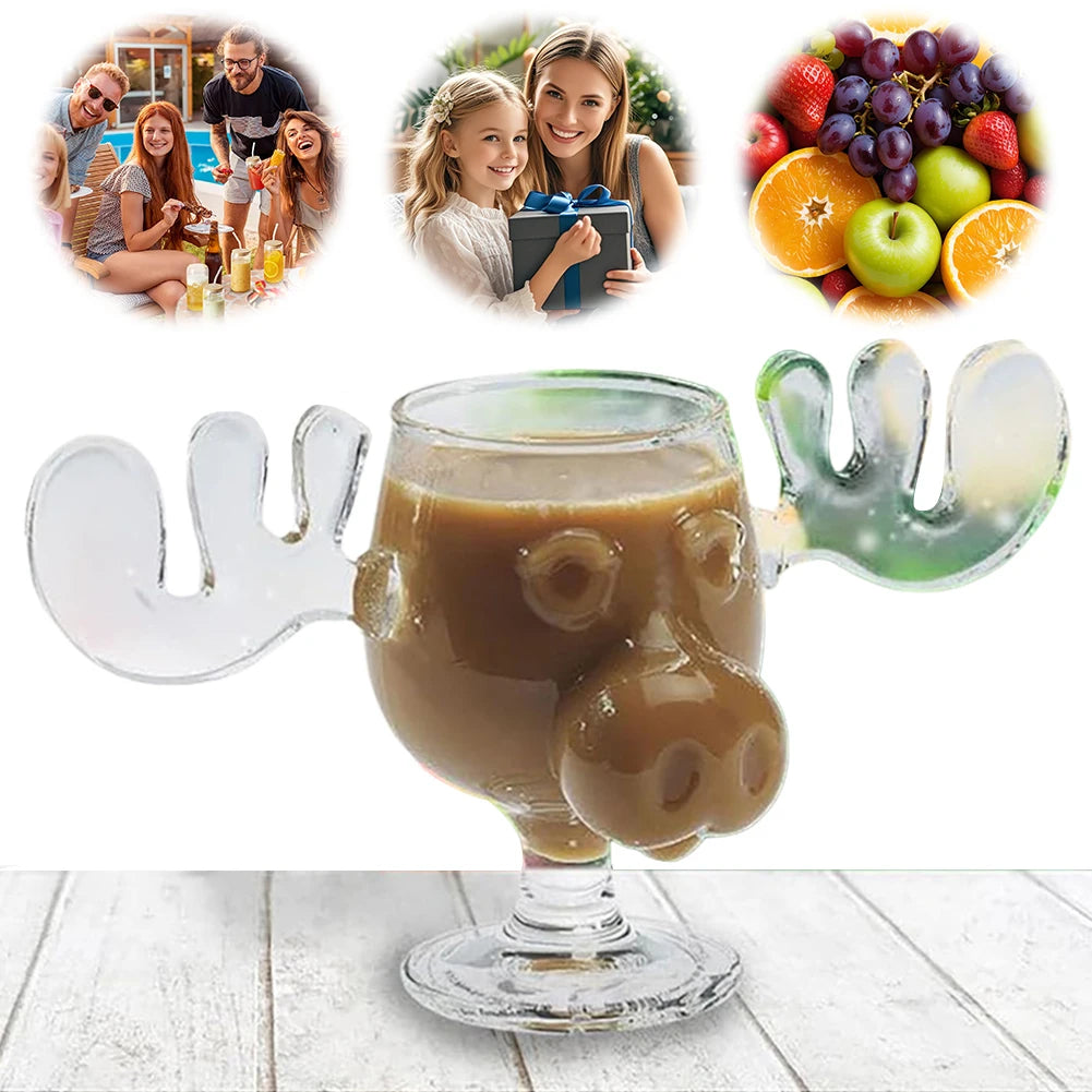 240ml Glass Moose Mug Christmas Vacation Movie Mug Coffee Mugs Cups Wine Beer Water Juice Milk Glasses Drinkware